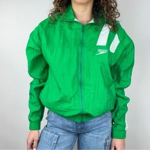 VINTAGE SPEEDO NEON GREEN WINDBREAKER